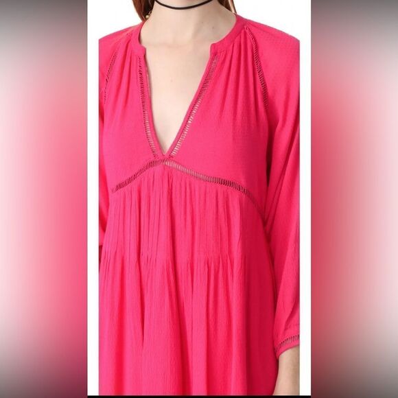 FREE PEOPLE FP Go Lightly V-Neck 3/4 Dolman SLEEVE
Swing Dress in hot pink - Picture 5 of 16